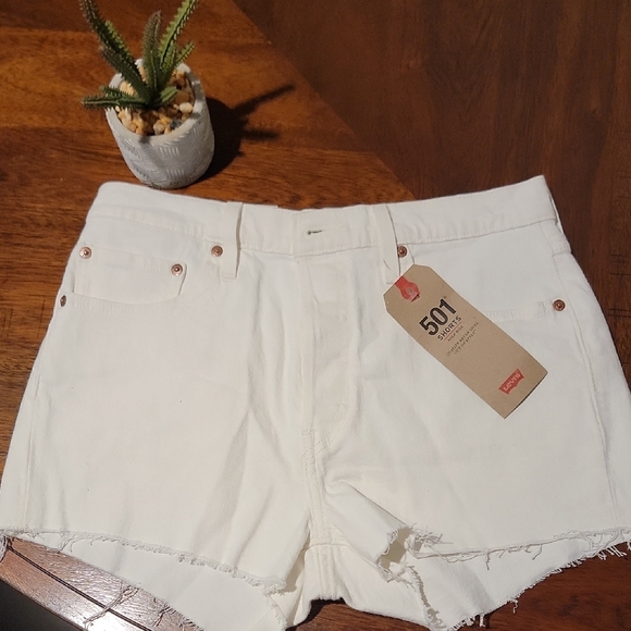 Levi's Pants - Levi's Women's White Denim Shorts